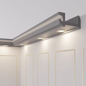 Deckenprofile LED , Stuckleisten für indirekte Beleuchtung 12 Meter OL-50